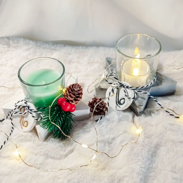 κεραμική βάση για κερί αστέρι "Frosty Mornings"