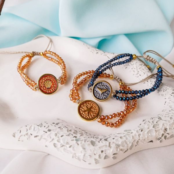 καλοκαιρινό γυναικείο βραχίολι με κρύσταλλα