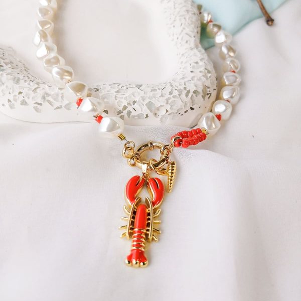 κολιέ πέρλες με αστακό