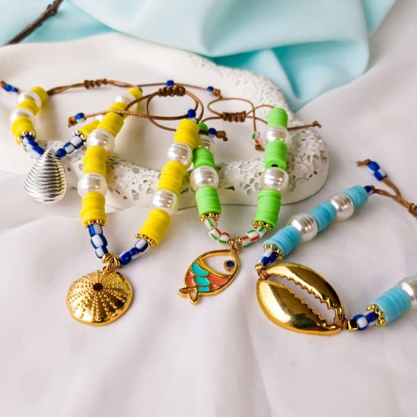 καλοκαιρινό βραχιόλι με πολυμερικές ροδέλες