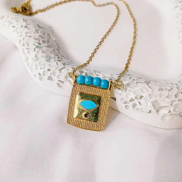 κολιέ αλυσίδα με πλακέτα