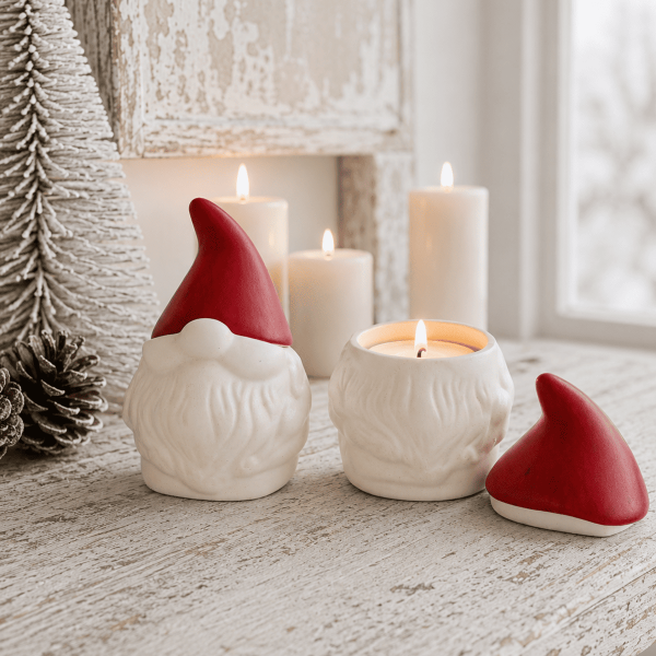 Χριστουγεννιάτικο Διακοσμητικό Δοχείο "SANTA CANDLE JAR"