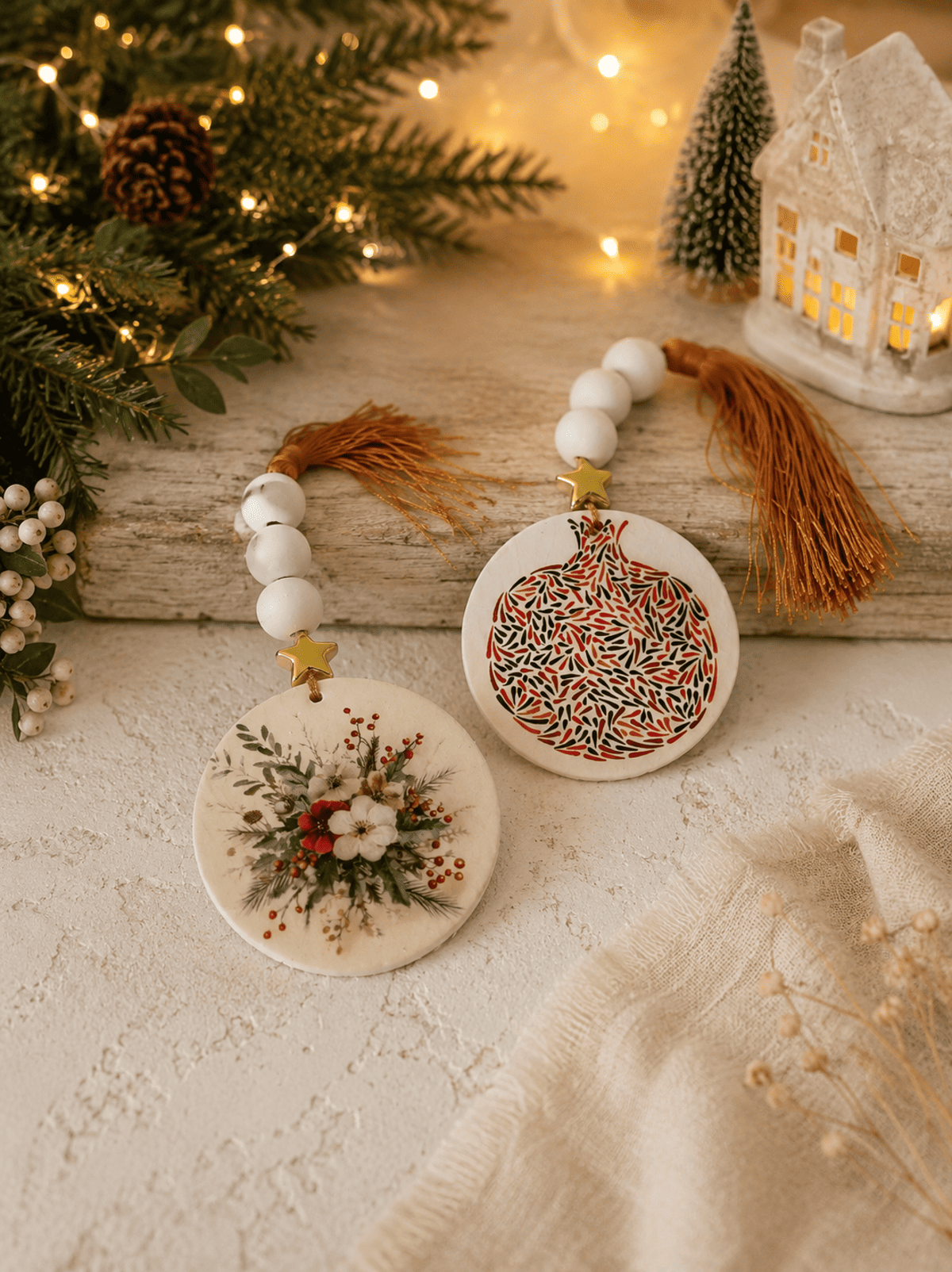 Γιορτινά Κεραμικά Γούρια "CHRISTMAS ORNAMENT TABLETS" Χειροποίητα κεραμικά γούρια και χριστουγεννιάτικα διακοσμητικά SUSURUS, κατασκευασμένα στην Ελλάδα. Ιδιαίτερες προτάσεις για καταστήματα & gift shop